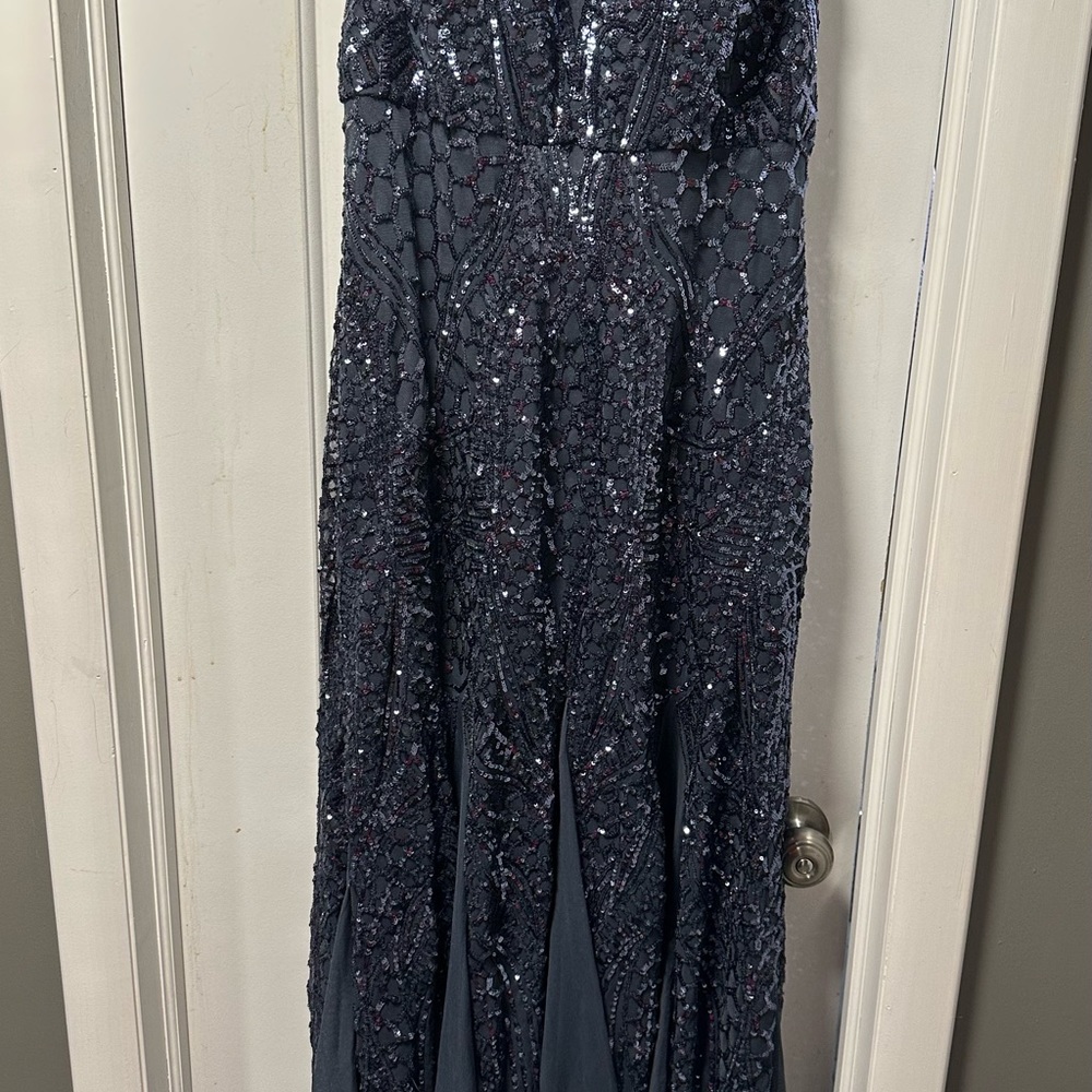 Womens plus size full sequined gown